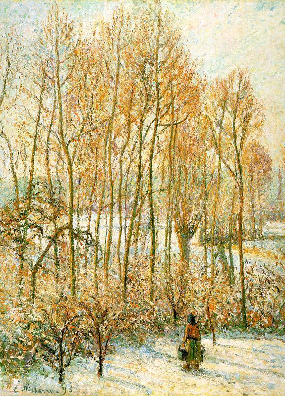 Camille Pissaro Morning Sunlight on the Snow, Eragny sur Epte oil painting image